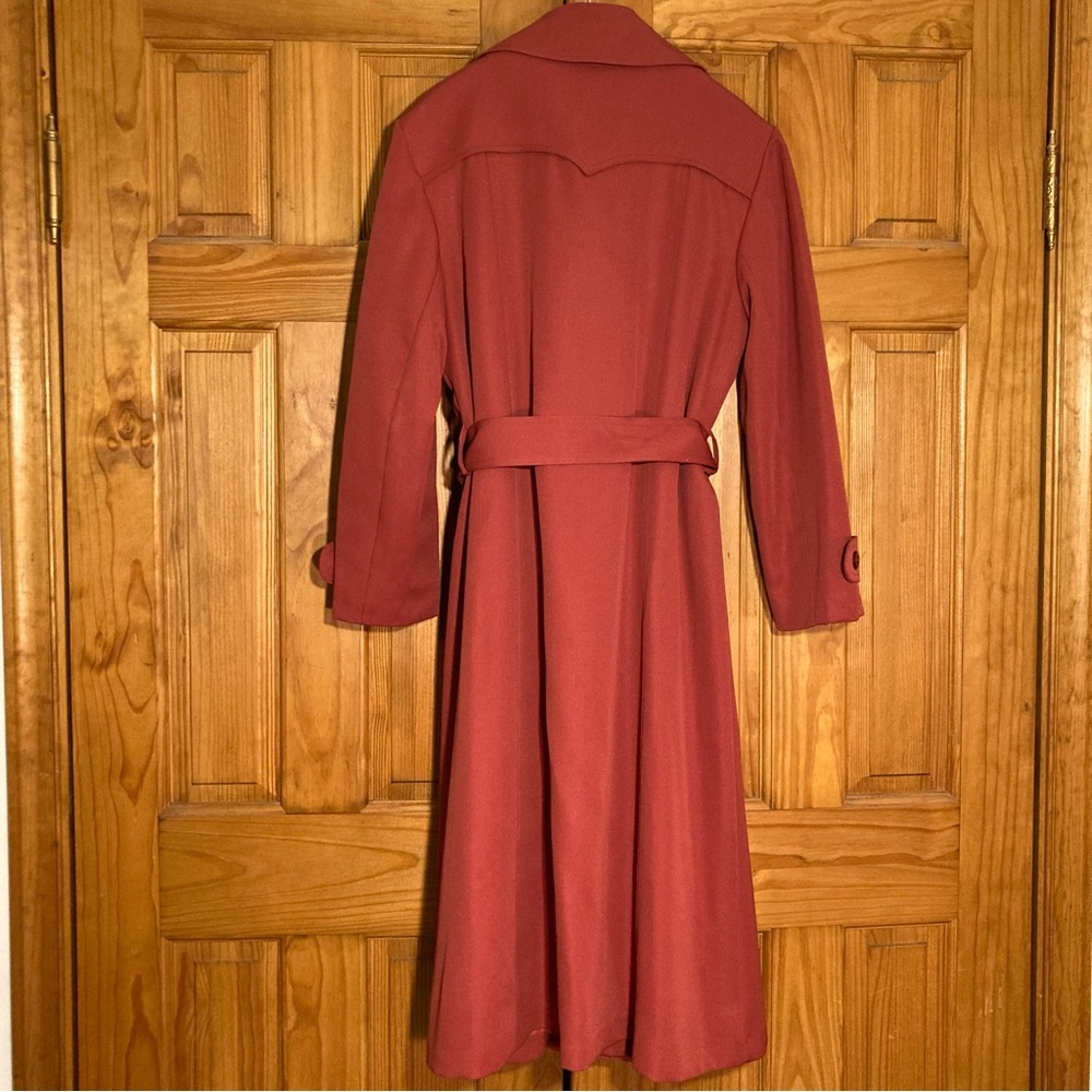 NWOT Vintage 70s Unbranded Trench Coat Removable Lining - Picture 5 of 13